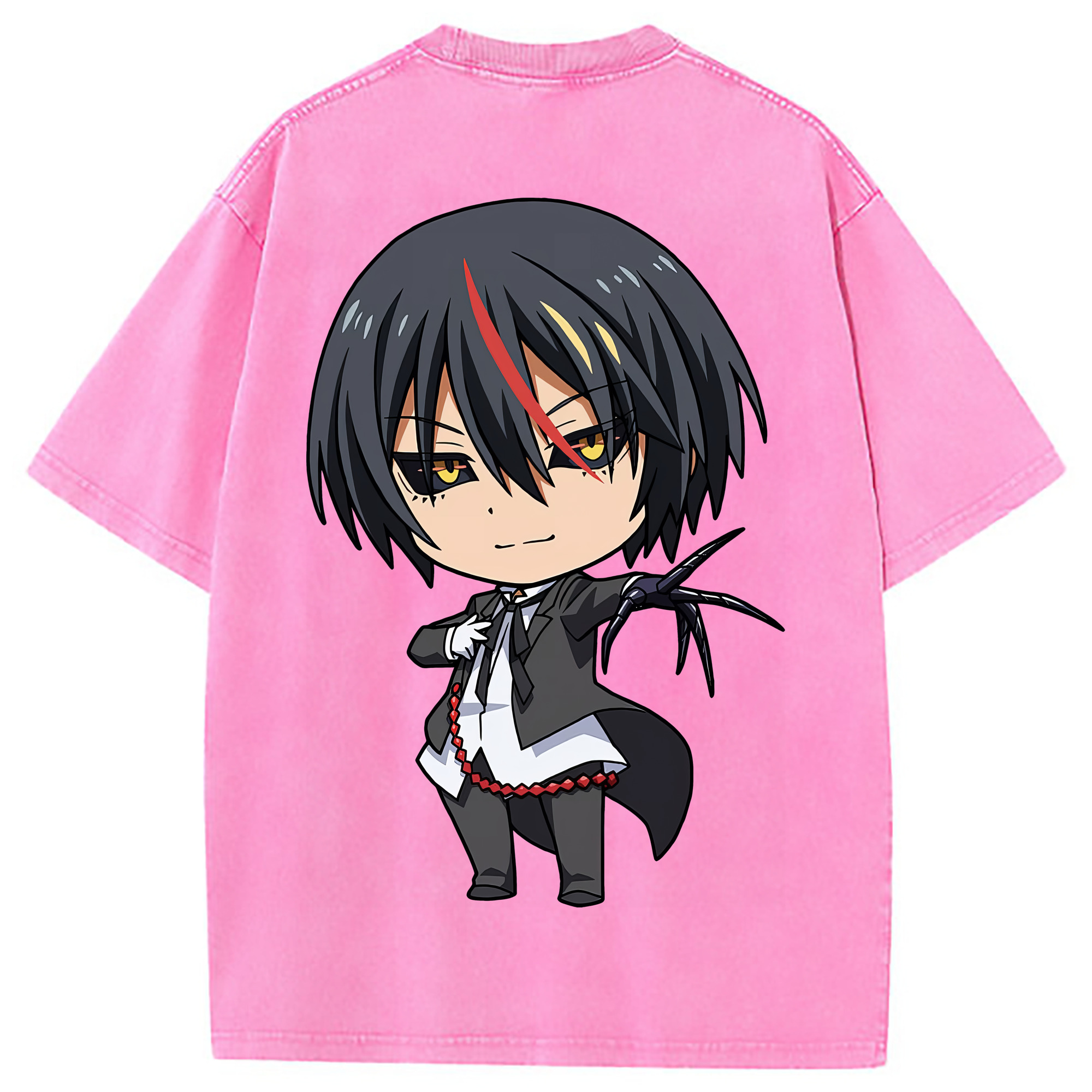 （画像用） 転スラ Regarding Reincarnated to Slime 綿100% ヴィンテージ風 半袖Tシャツ（背面プリント）